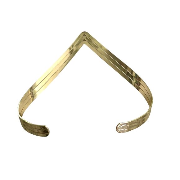 Gold-Tone Chevron Collar Necklace - Picture 6 of 7